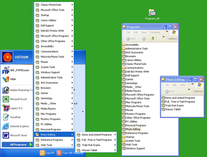Windows Xp All Programs